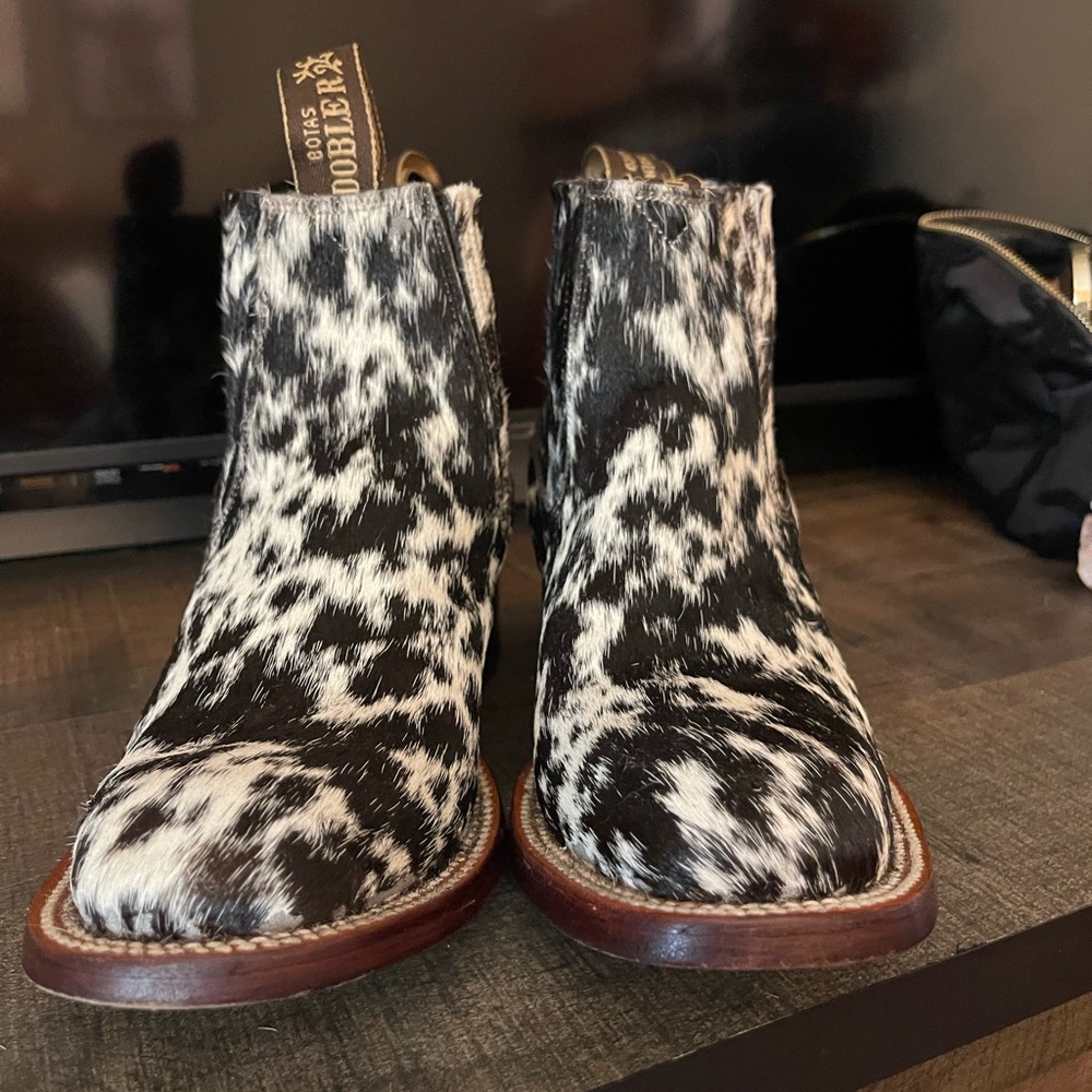Cowhide booties